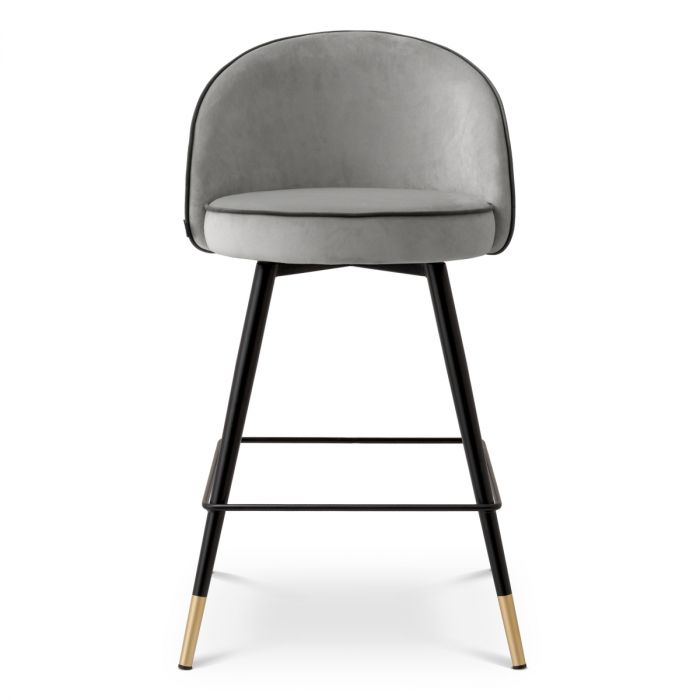 Counter Stool Cooper roche light grey velvet set of 2