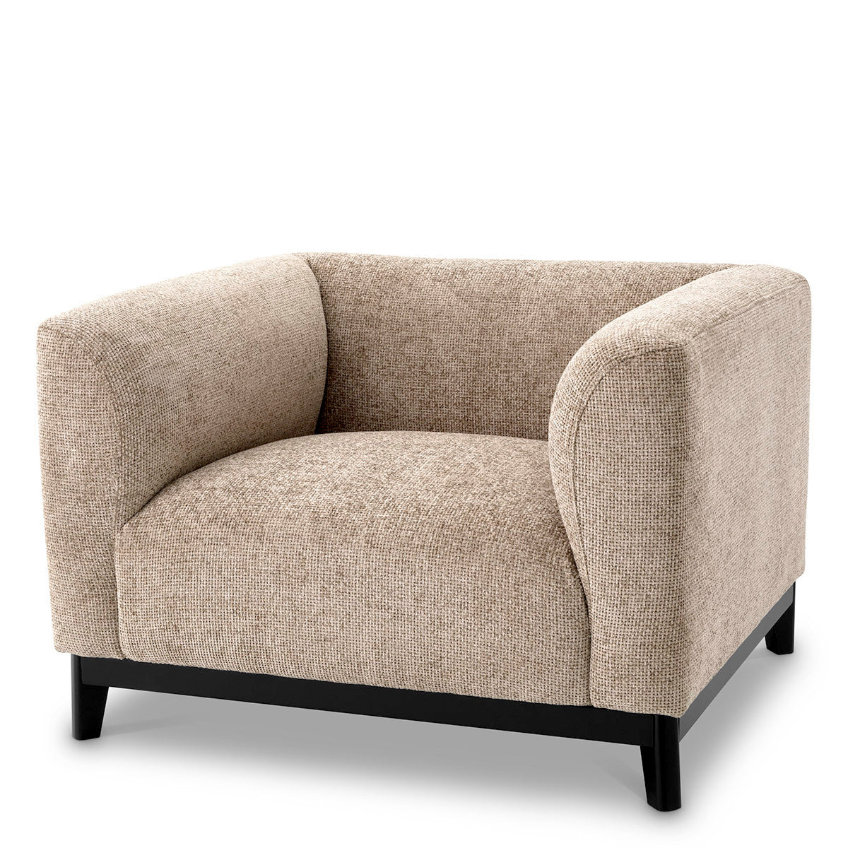 Beige Upholstered Armchair Corso