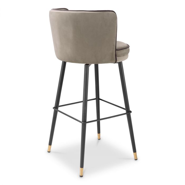 Bar Stool Grenada savona greige velvet