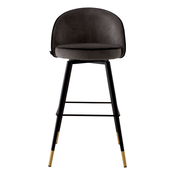Bar Stool Cooper roche dark grey velvet set of 2
