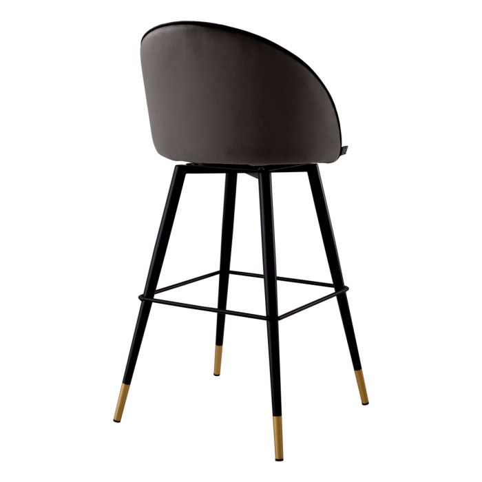 Bar Stool Cooper roche dark grey velvet set of 2