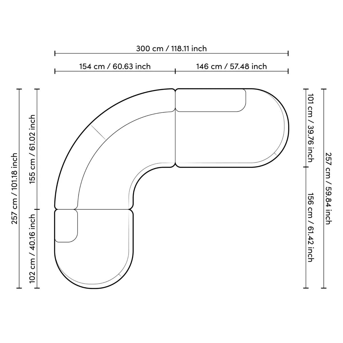 Curved Modern Sofa L Bjorn | Eichholtzmh.com 