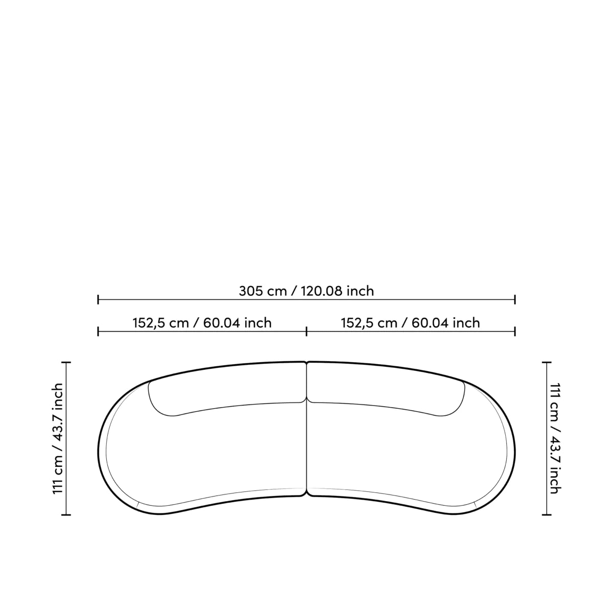 Curved Modern Sofa S Bjorn | Eichholtzmh.com 