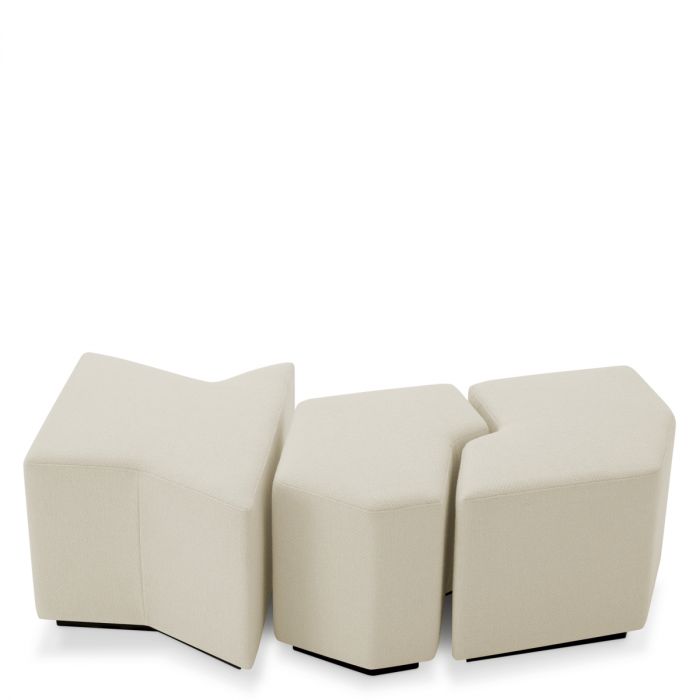 Stool Filbert rêve cream set of 3