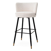 White Modern Swivel Bar Stool Grenada