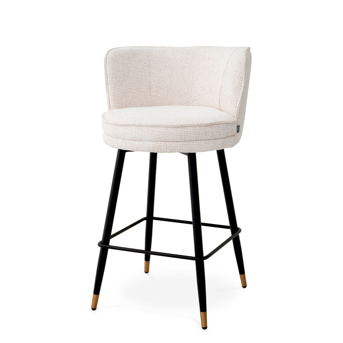 White Modern Swivel Counter Stool Grenada