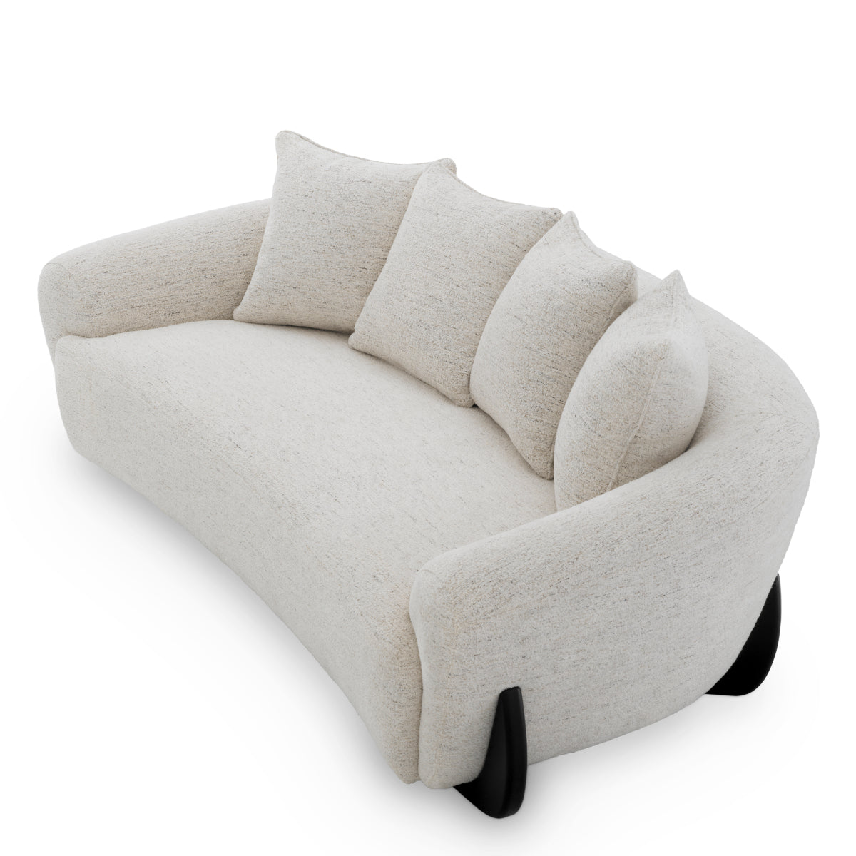 Off-White Curved Sofa Siderno | Eichholtzmh.com