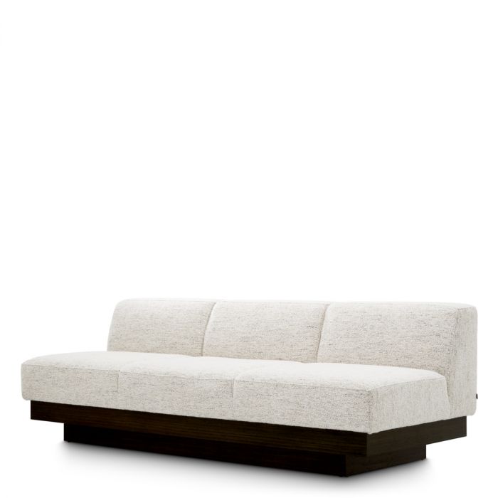 Sofa Bastion seashell off-white charcoal veneer