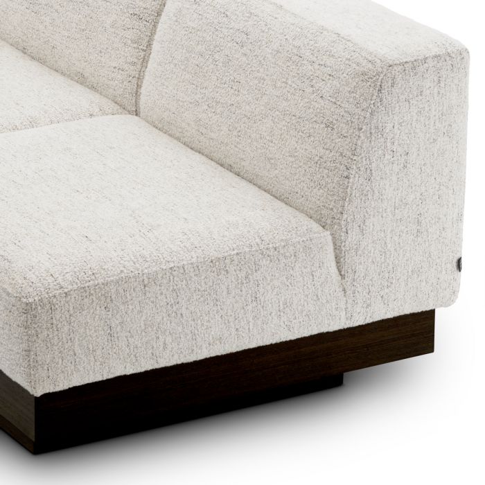 Sofa Bastion seashell off-white charcoal veneer