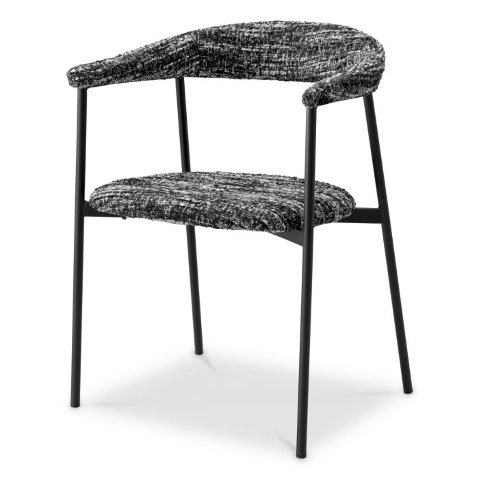 Dining Chair Julio bouclé sonata black set of 2