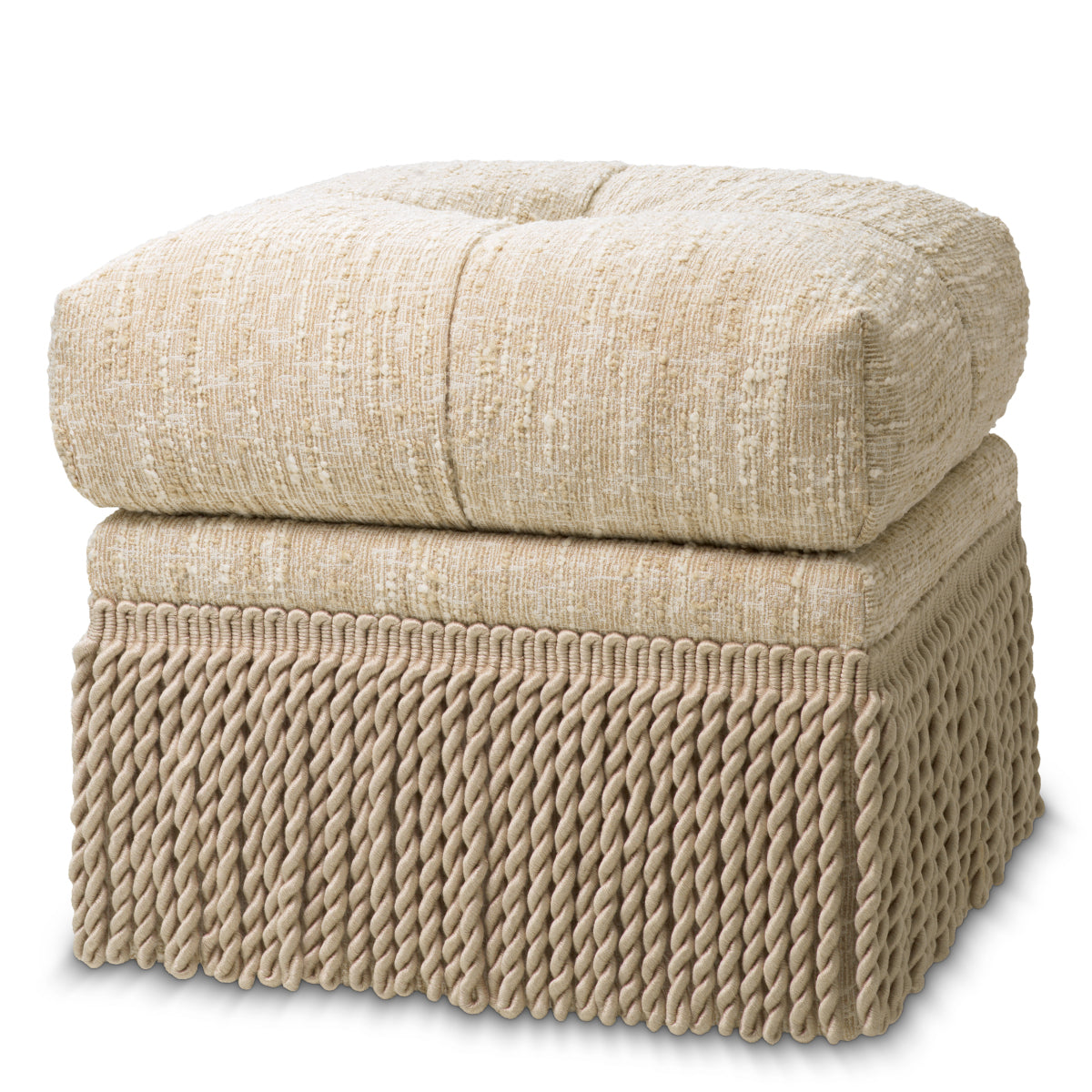 Boucle Tufted Fringe Stool Dorantes | Eichholtzmh.com