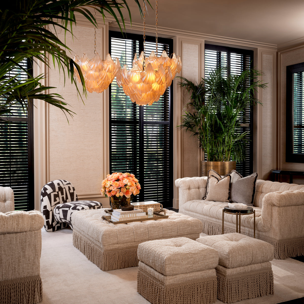 Boucle Tufted Fringe Stool Dorantes | Eichholtzmh.com