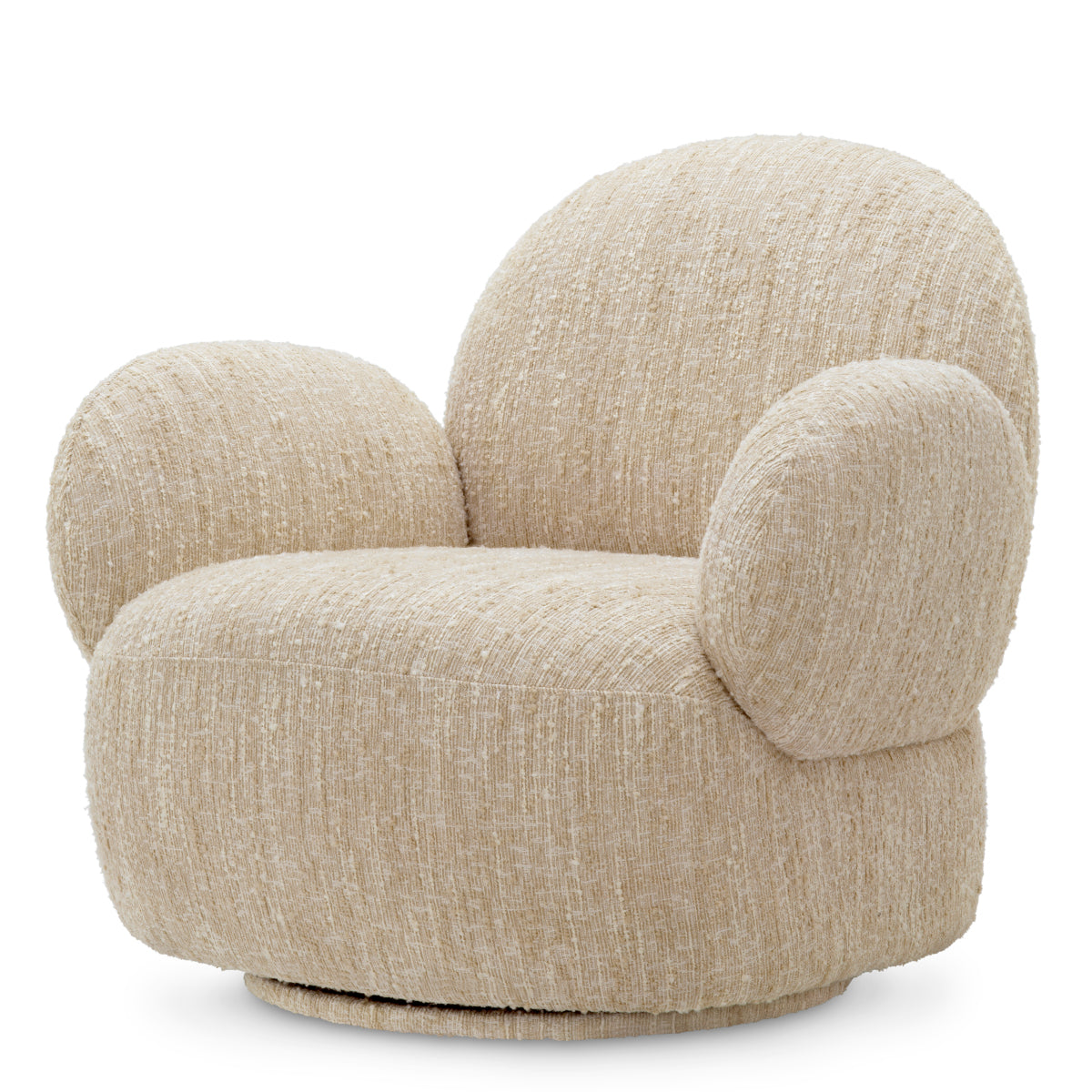 Boucle Cream Swivel Chair Madrone | Eichholtzmh.com