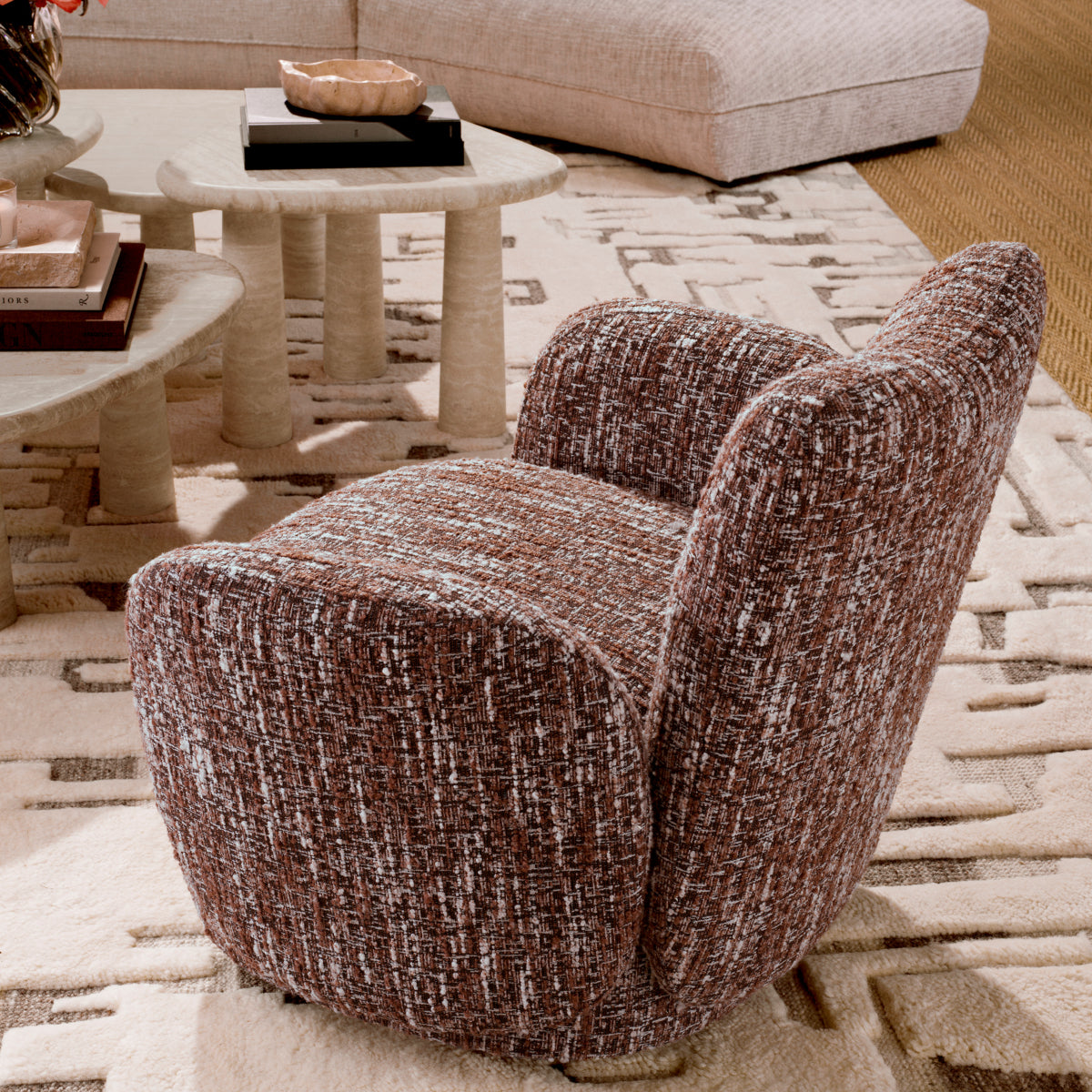 Red Boucle Accent Chair Merida | Eichholtzmh.com