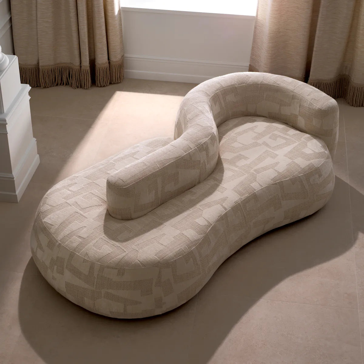 Geometric Pattern Curved Sofa Julita | Eichholtzmh.com
