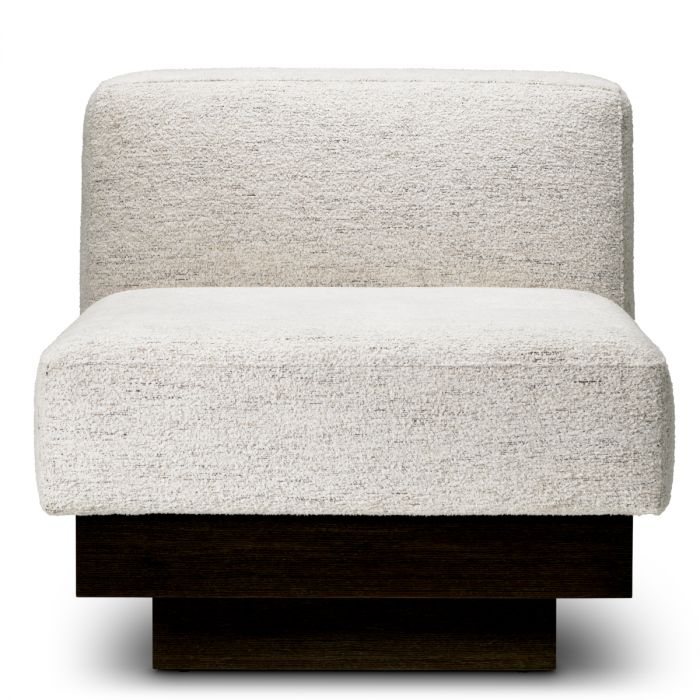 Chair Bastion seashell off-white charcoal veneer