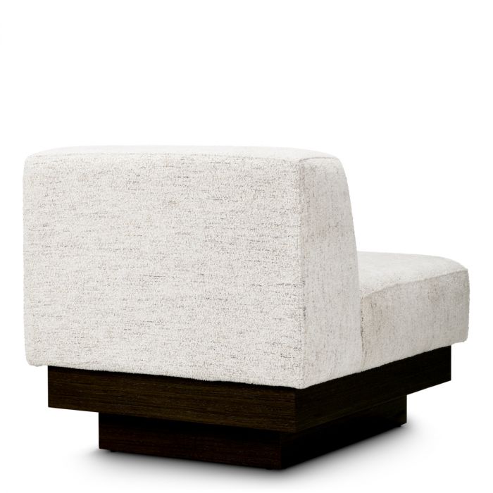 Chair Bastion seashell off-white charcoal veneer