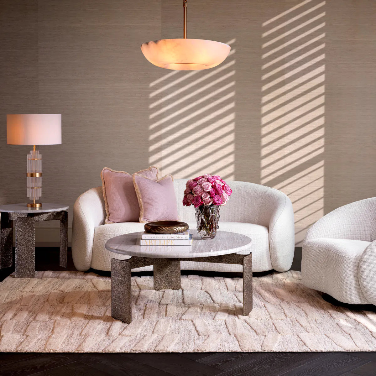 Minimalist Off-White Sofa Amore S