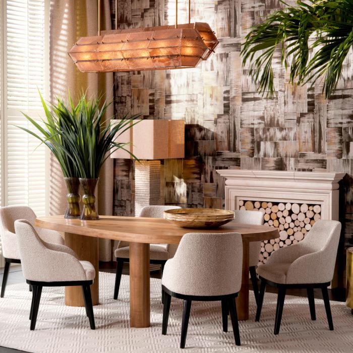 Dining Chair Costa with arm kempton beige