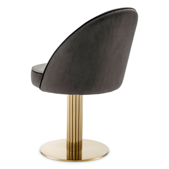 Dining Chair Dorland roche dark grey velvet