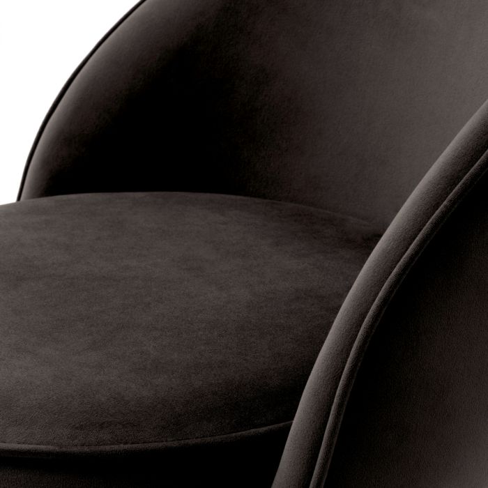 Bar Stool Dorland roche dark grey velvet