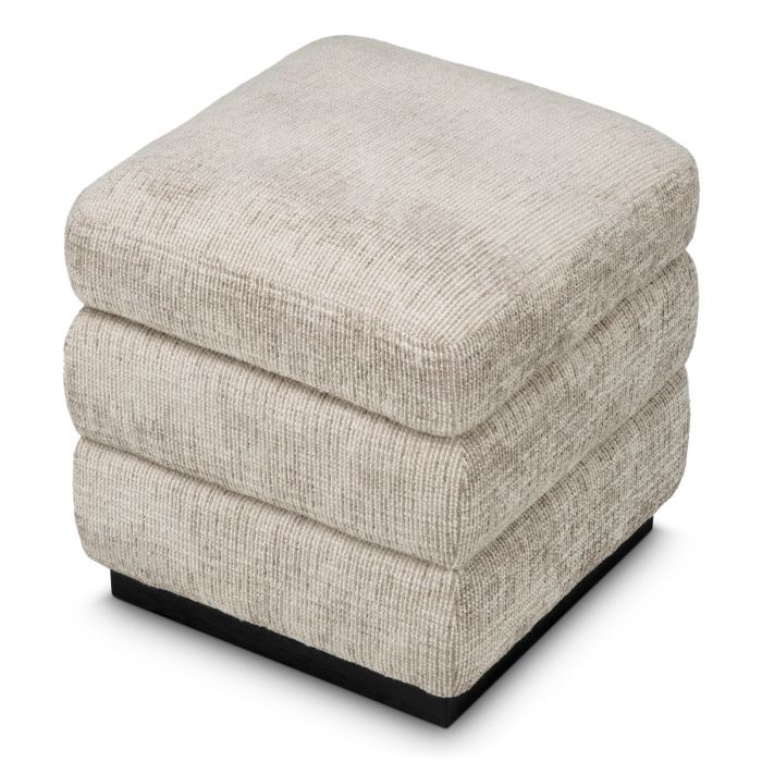 Stool Valmont creststone beige ebony finish