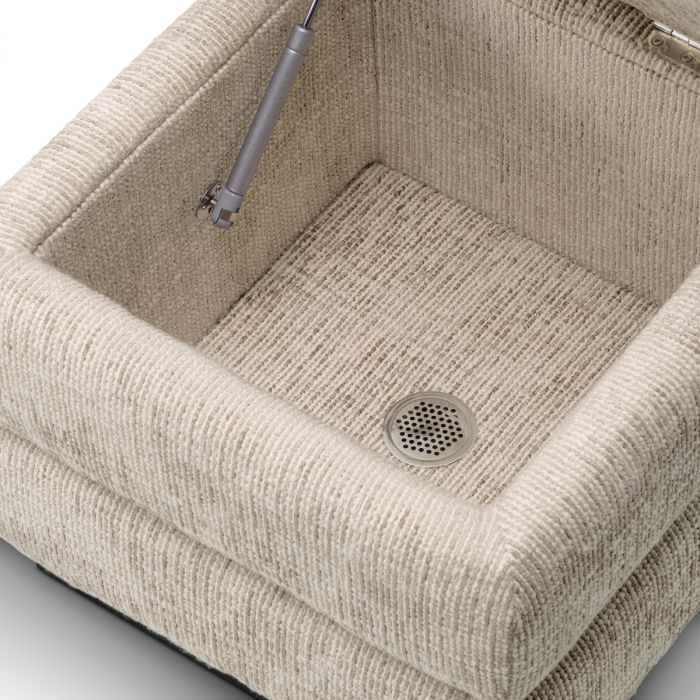 Stool Valmont creststone beige ebony finish