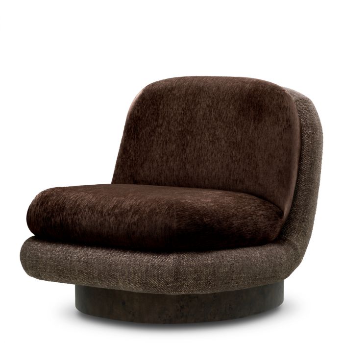 Swivel Chair Galiano bayard brown renato brown dark brown mappa burl veneer