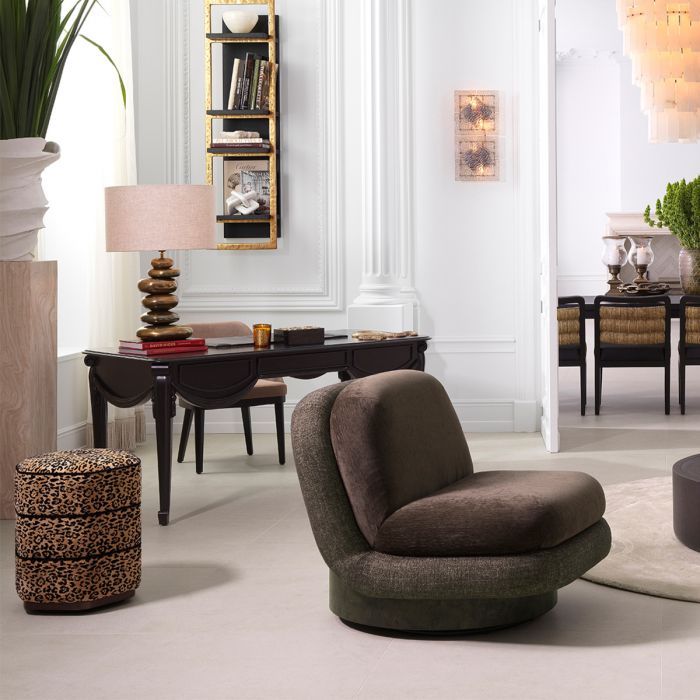Swivel Chair Galiano bayard brown renato brown dark brown mappa burl veneer