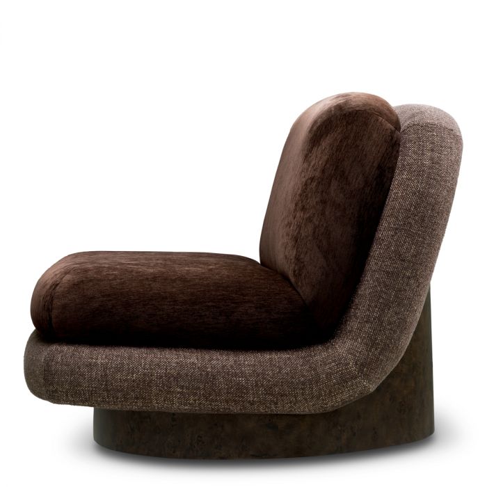 Swivel Chair Galiano bayard brown renato brown dark brown mappa burl veneer