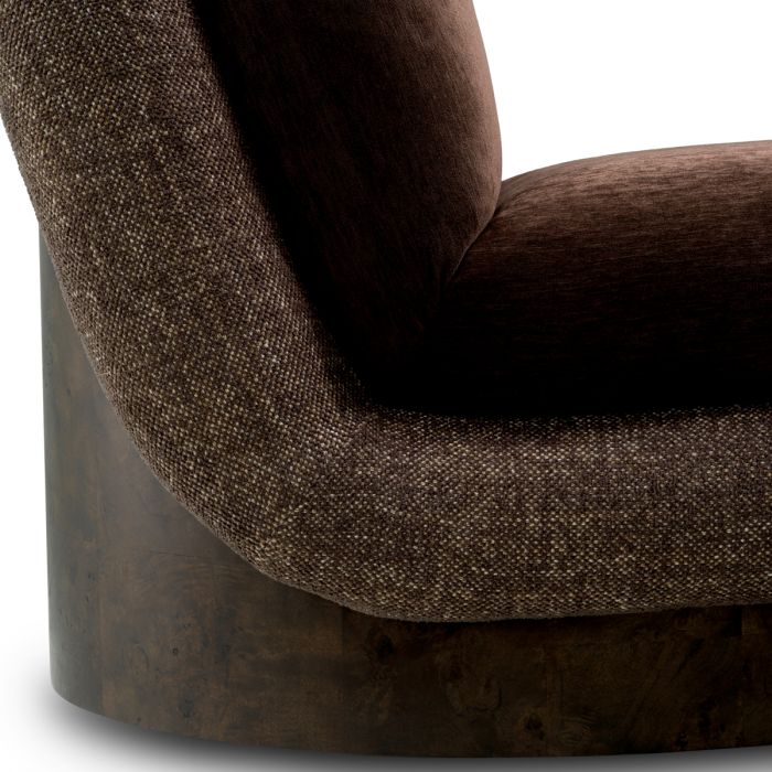 Swivel Chair Galiano bayard brown renato brown dark brown mappa burl veneer