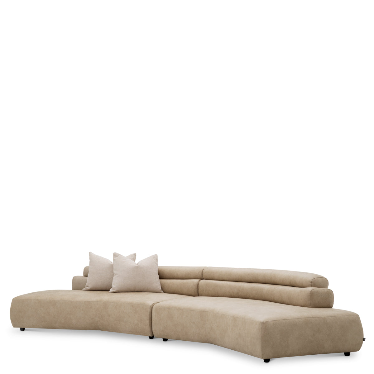 Beige Leather Sofa Marvella | Eichholtzmh.com