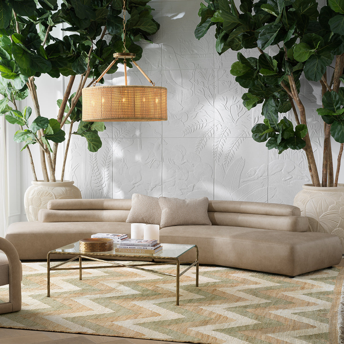 Beige Leather Sofa Marvella | Eichholtzmh.com