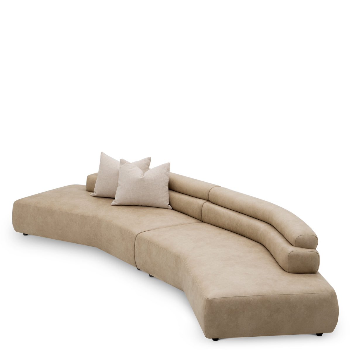 Beige Leather Sofa Marvella | Eichholtzmh.com