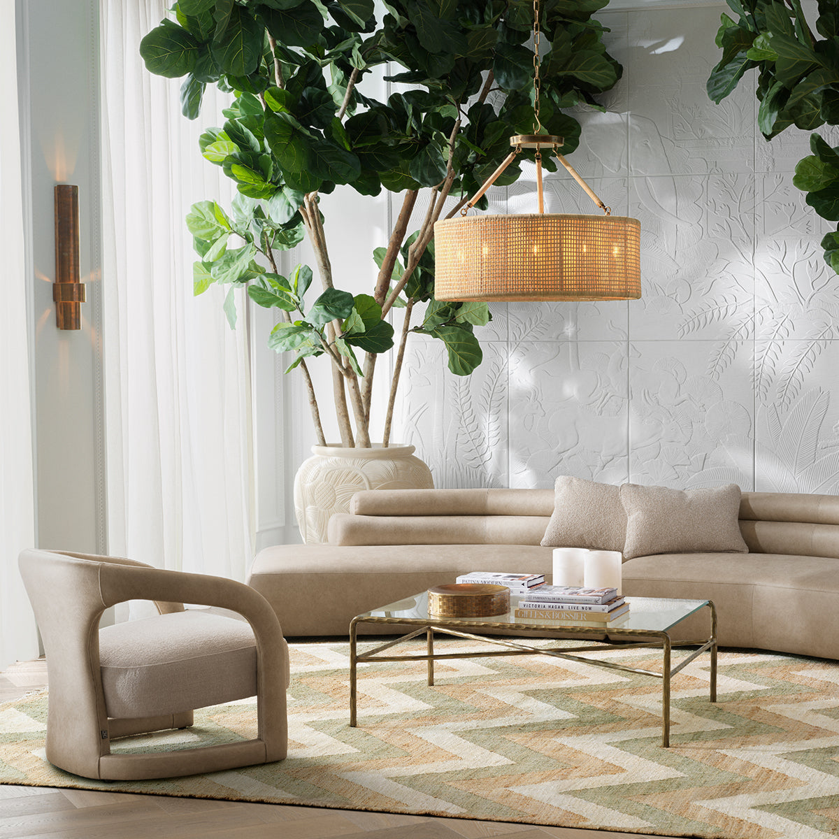 Beige Leather-Look Chair Voletta | Eichholtzmh.com