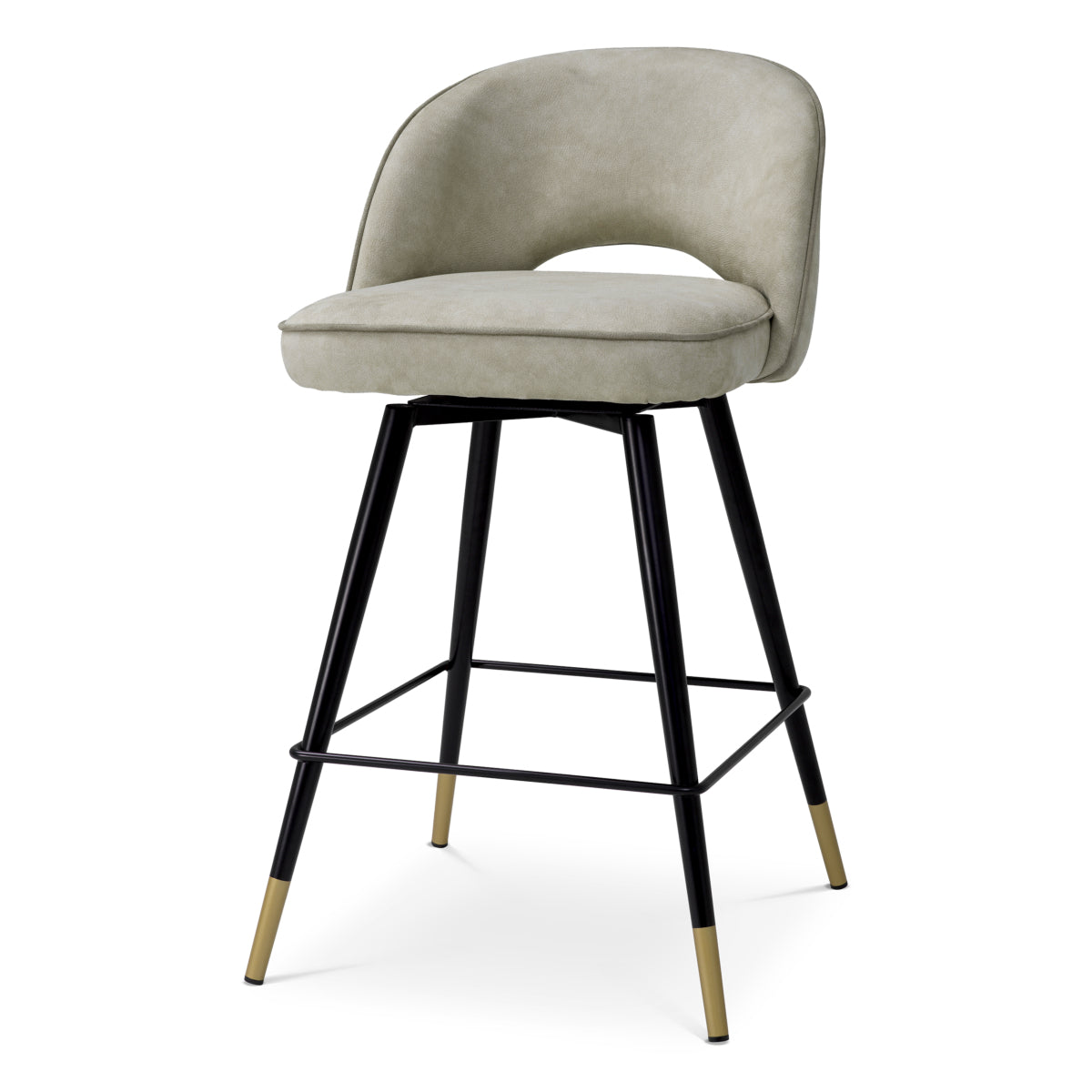 Mayer Silver Swivel Counter Stools (2) Cliff