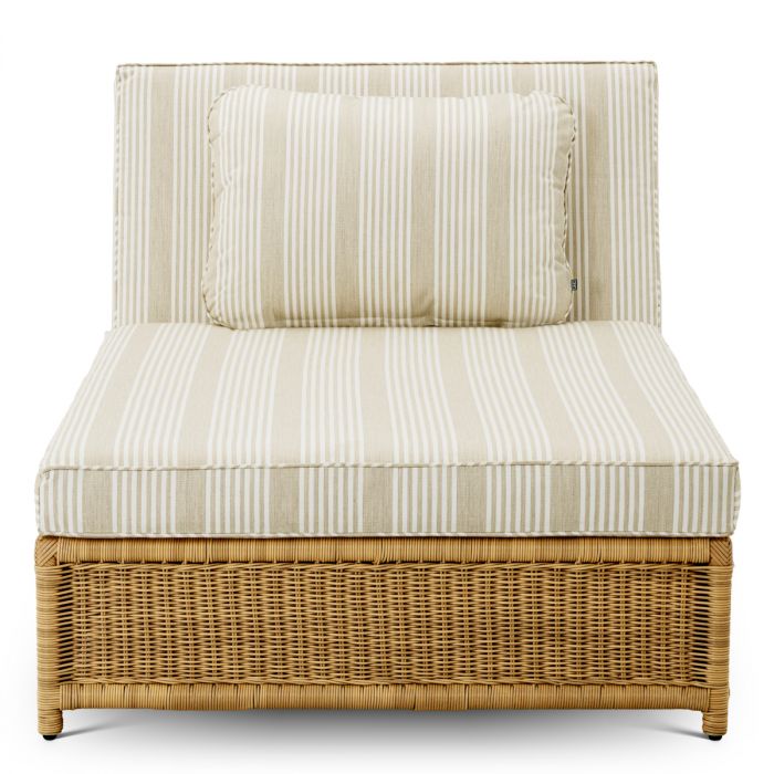 Outdoor Modular Daybed Hampton Single faux rattan saville beige