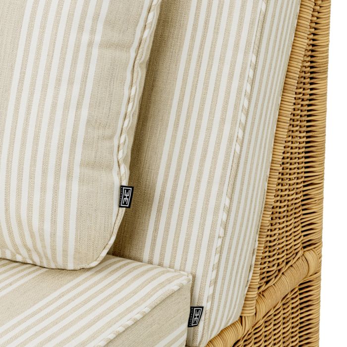 Outdoor Modular Daybed Hampton Single faux rattan saville beige