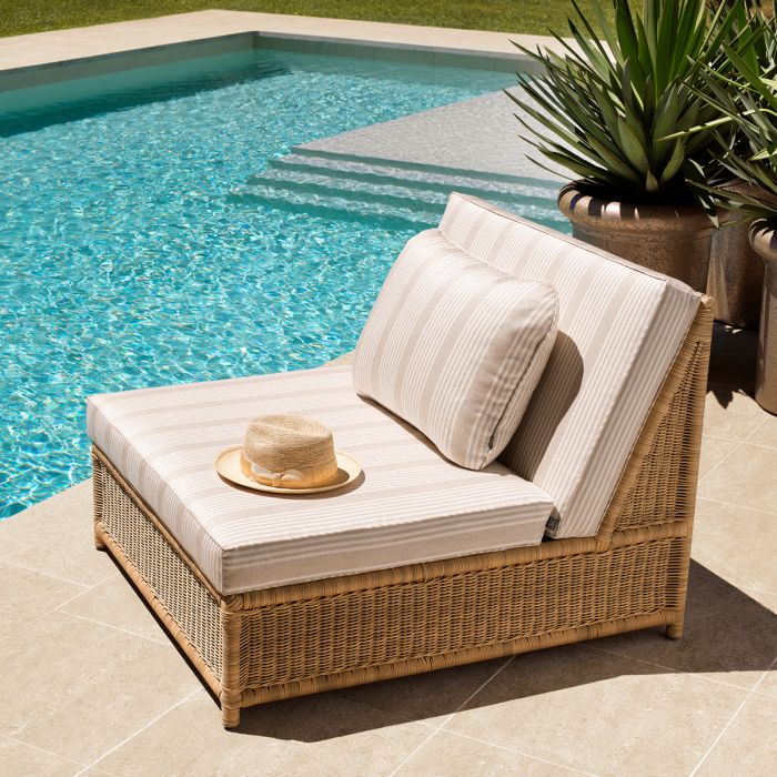 Outdoor Modular Chair Hampton faux rattan saville beige