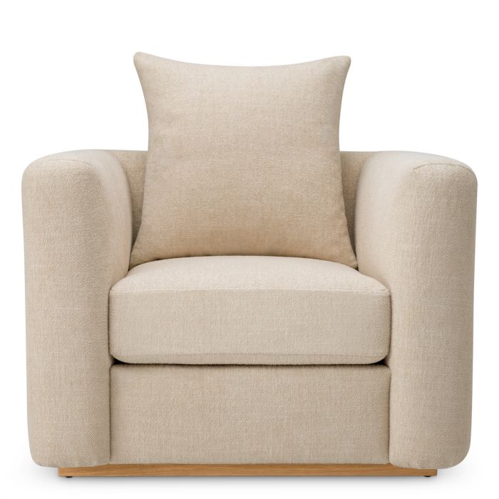 Chair Amadeo natural oak veneer renato ecru