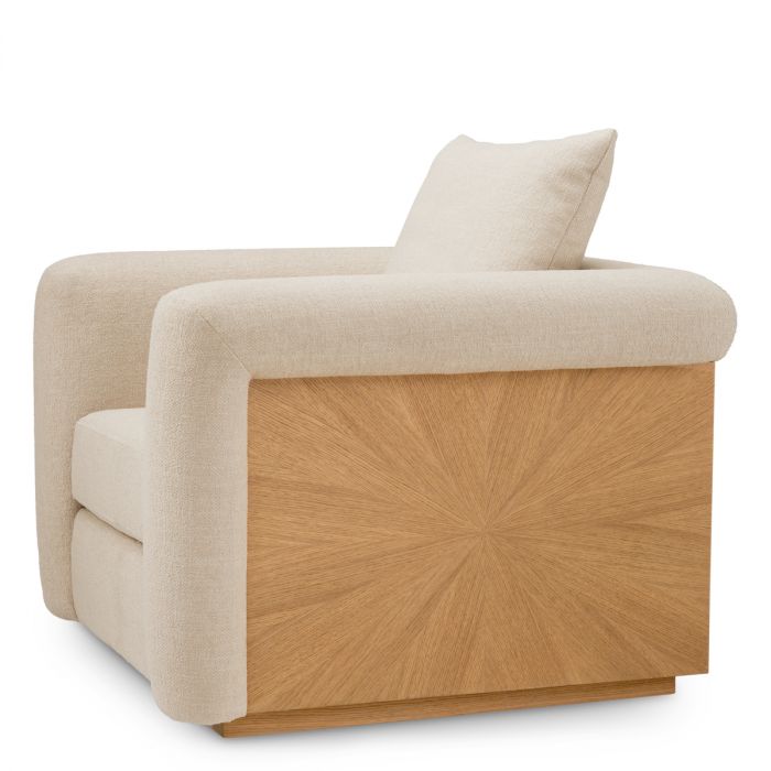 Chair Amadeo natural oak veneer renato ecru