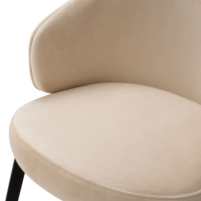 Dining Chair Camerota walnut finish sabino beige