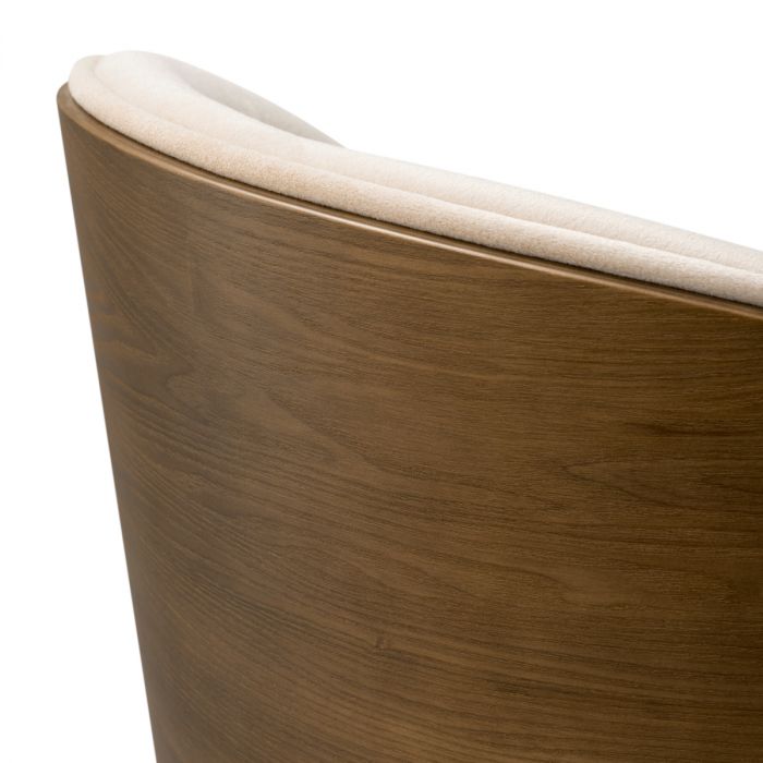 Bar Stool Camerota walnut finish sabino beige