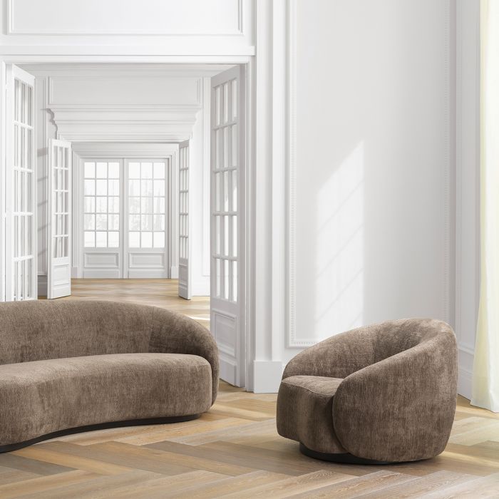 Swivel Chair Amore avelin brown