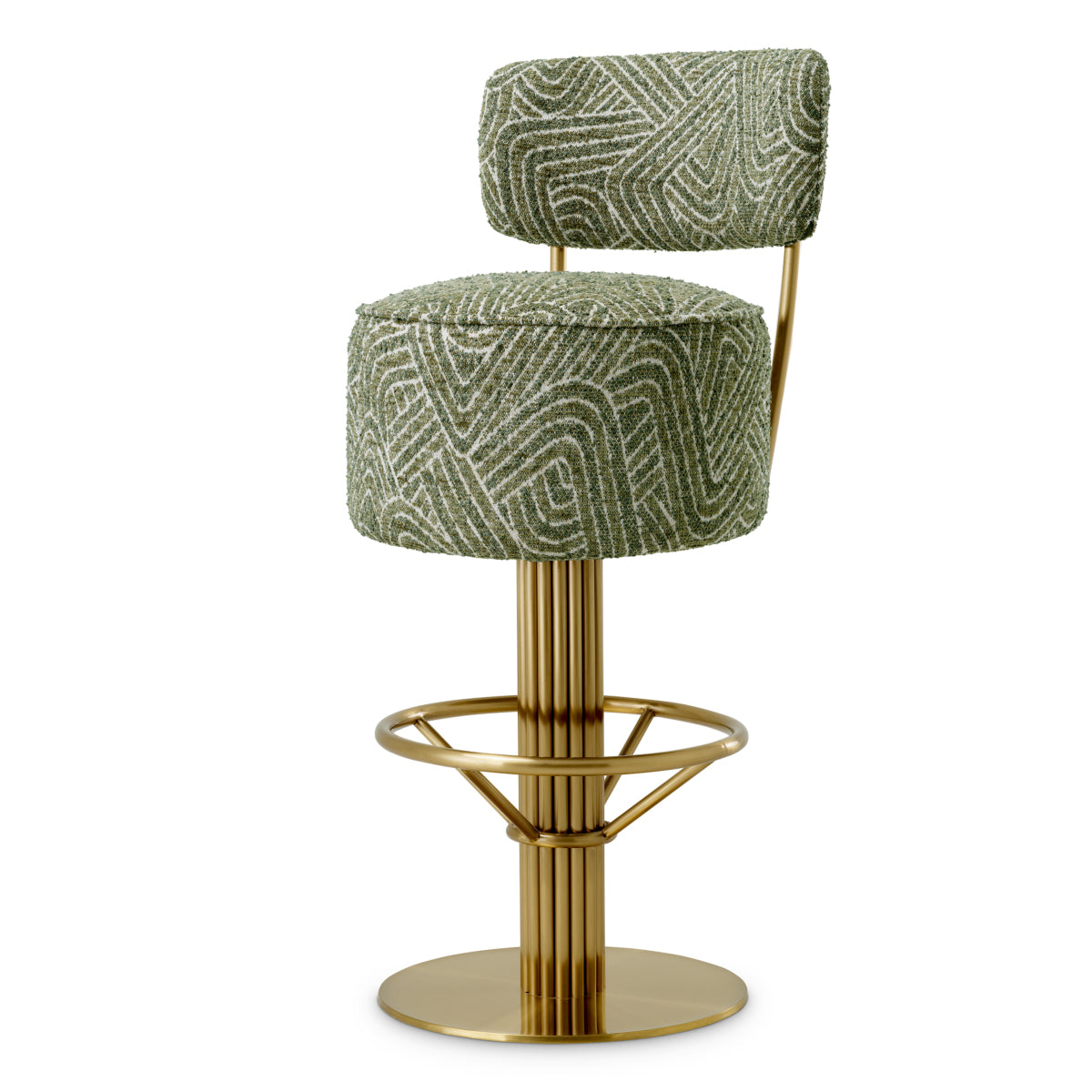 Fabric Swivel Bar Stool Carleton | Eichholtzmh.com 