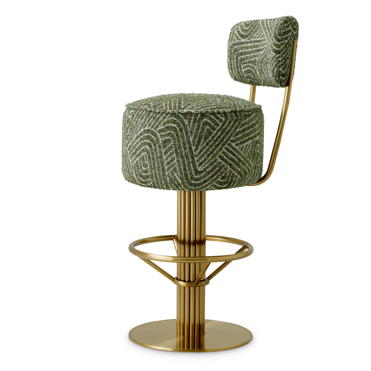 Fabric Swivel Bar Stool Carleton | Eichholtzmh.com 