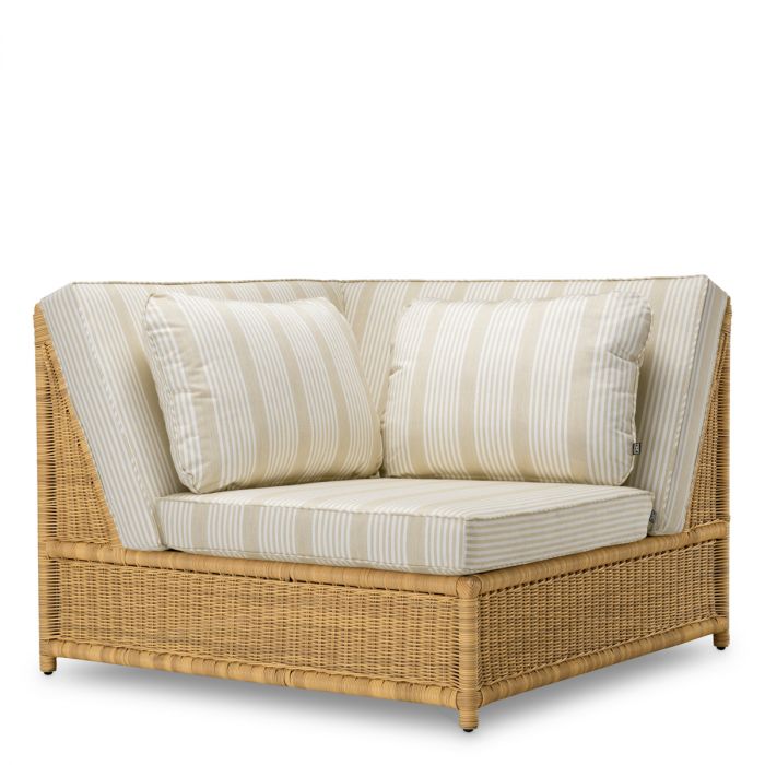 Outdoor Modular Chair Hampton corner faux rattan saville beige