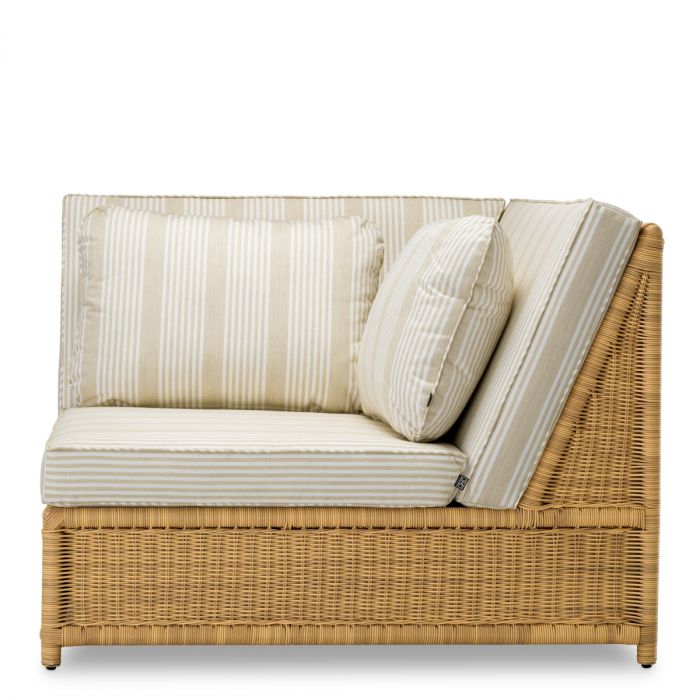 Outdoor Modular Chair Hampton corner faux rattan saville beige