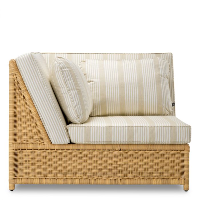 Outdoor Modular Chair Hampton corner faux rattan saville beige