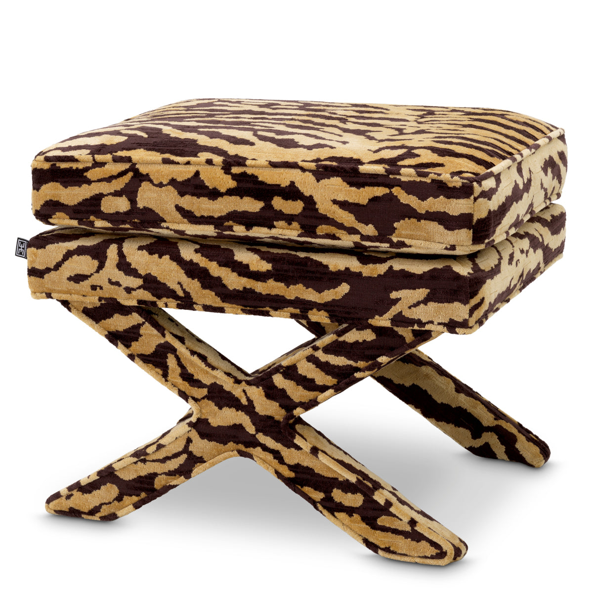 Upholstered Printed Stool Cordoba | Eichholtzmh.com